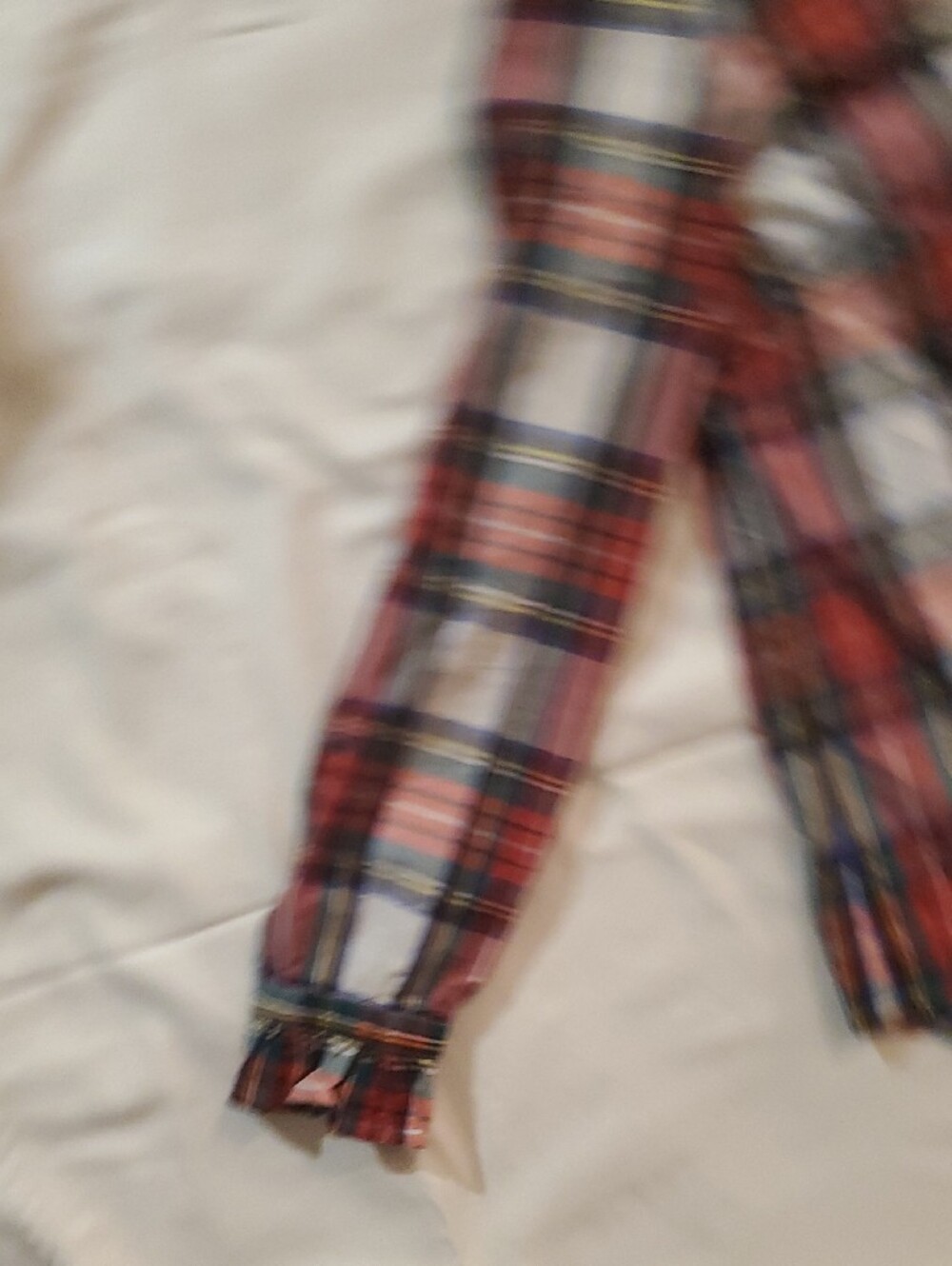 J. Crew Red Plaid Ruffle Collar Button-Down Shirt Women's Small - Picture 4 of 11